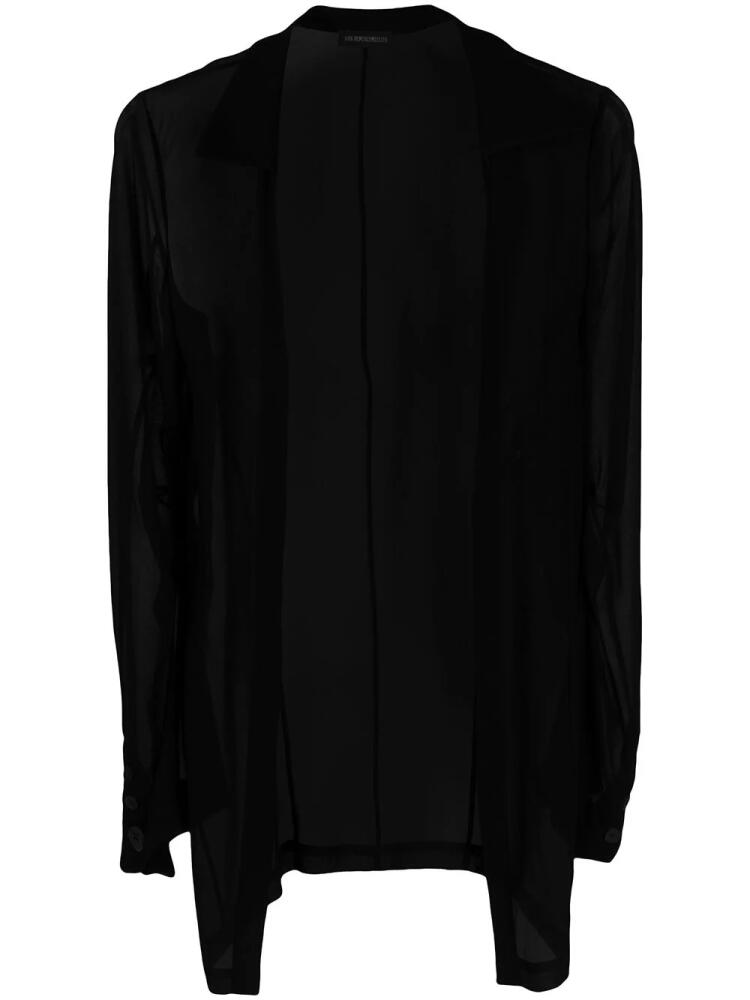 Ann Demeulemeester lightweight open-front overshirt - Black Cover