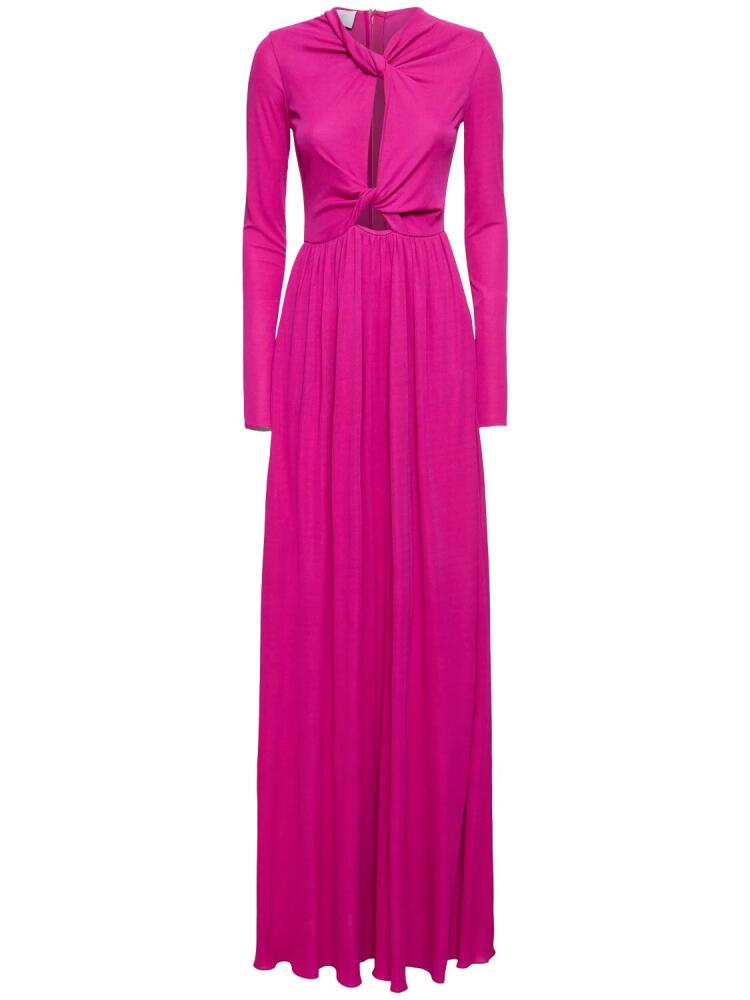 GIAMBATTISTA VALLI Jersey Knotted Long Sleeve Maxi Dress Cover