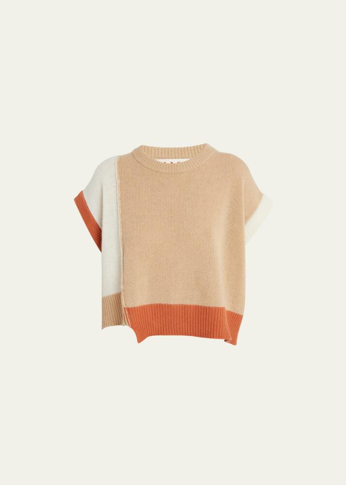 Marni Asymmetrical Length Cashmere Crewneck Sweater Cover