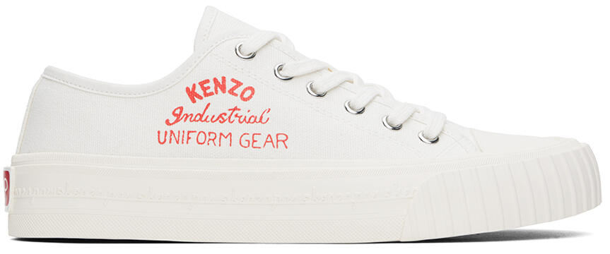 Kenzo Off-White Kenzo Paris Foxy Low-Top Canvas Sneakers Cover