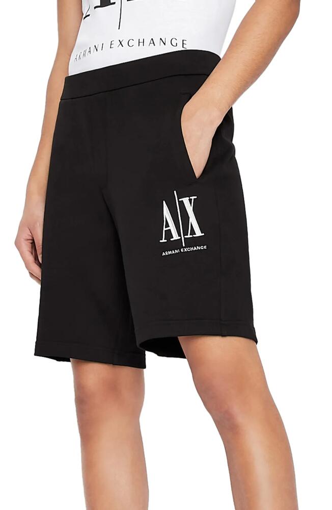 Armani Exchange Icon Shorts in Solid Black Cover