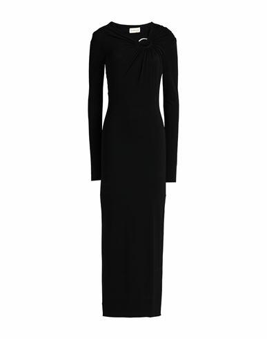 Alexandre Vauthier Woman Maxi dress Black Viscose, Elastane, Brass, Glass Cover