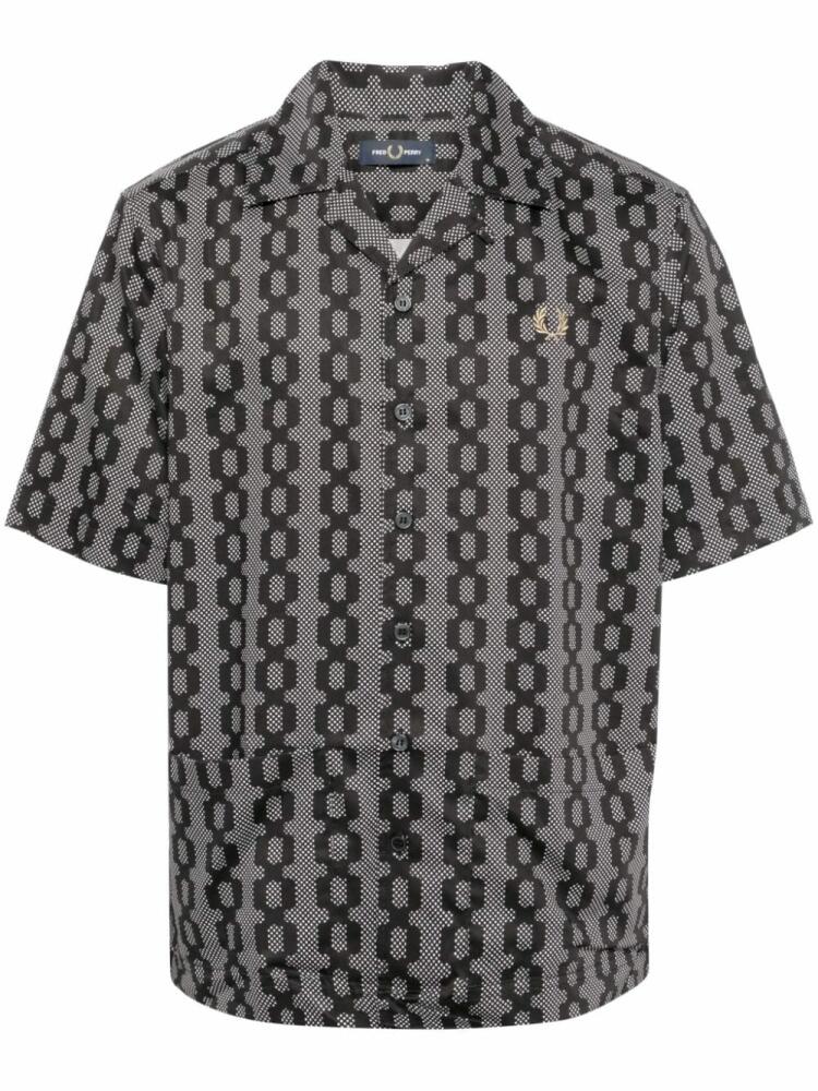 Fred Perry Cable print revere shirt - Black Cover