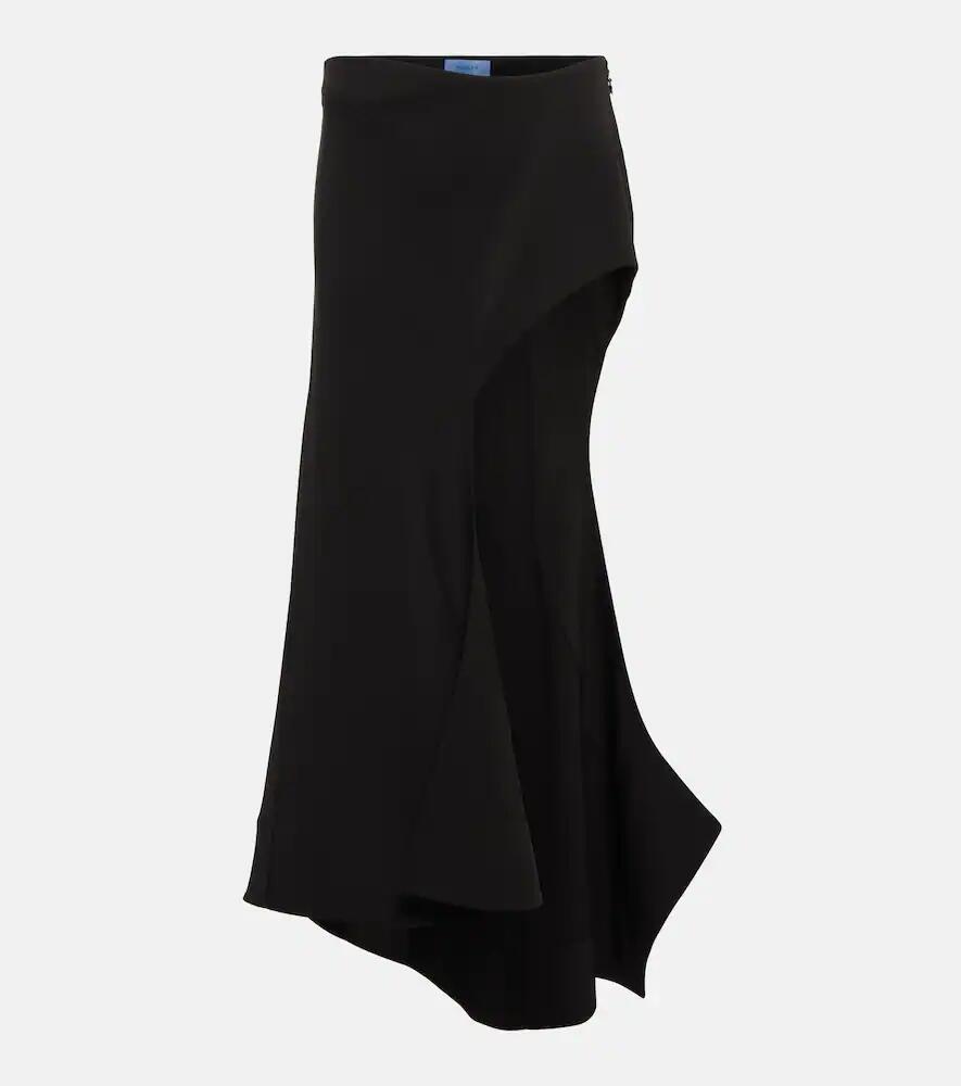 Mugler Asymmetric jersey midi skirt Cover