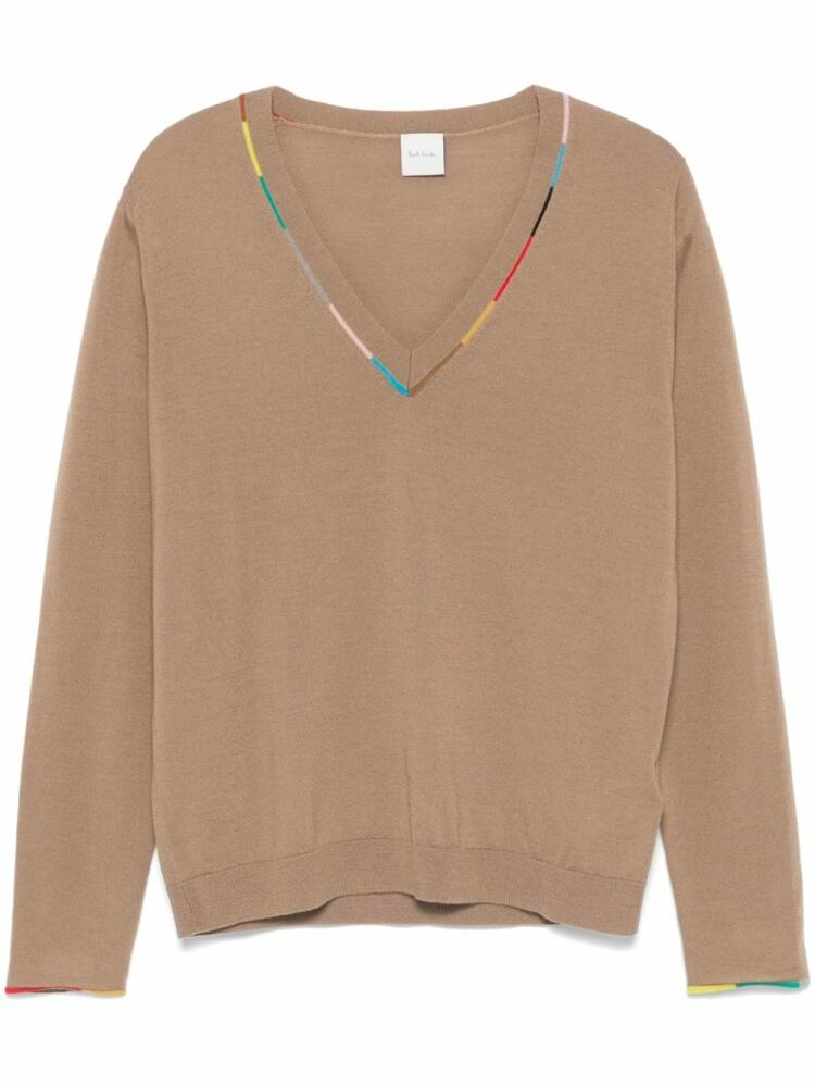 Paul Smith merino-wool V-neck sweater - Brown Cover