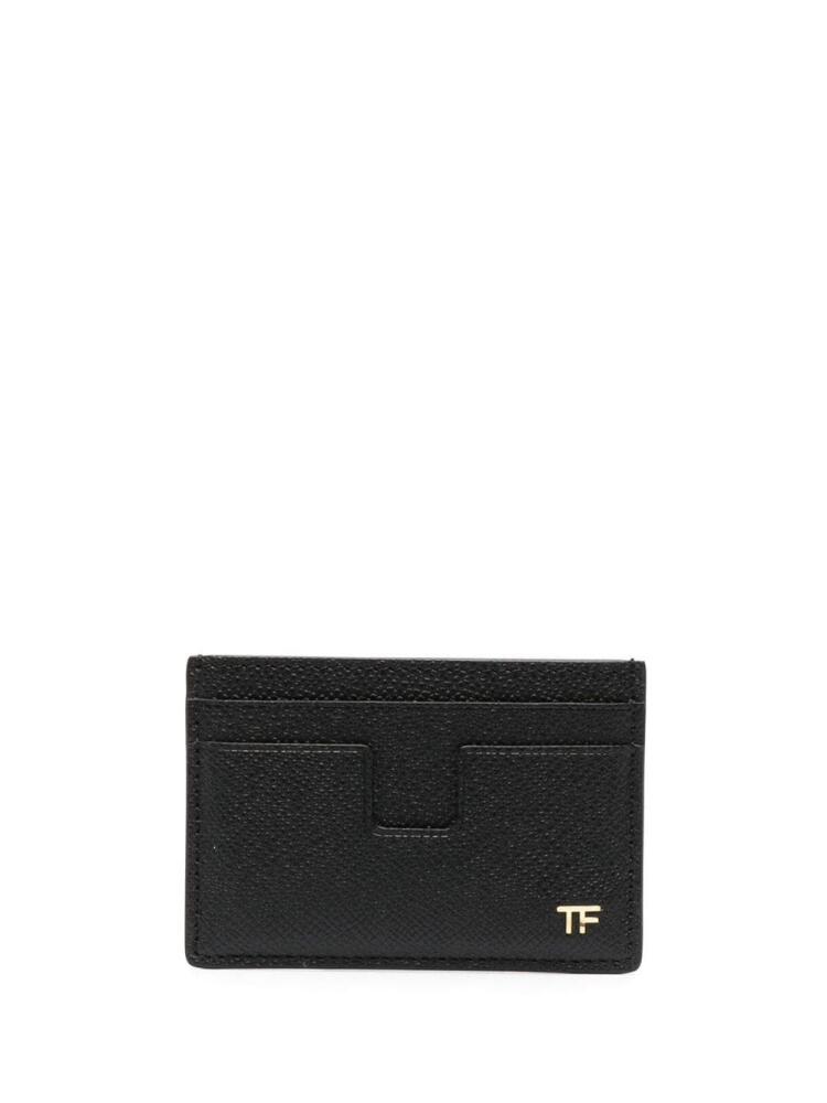 TOM FORD small grained texture leather cardholder - Black Cover