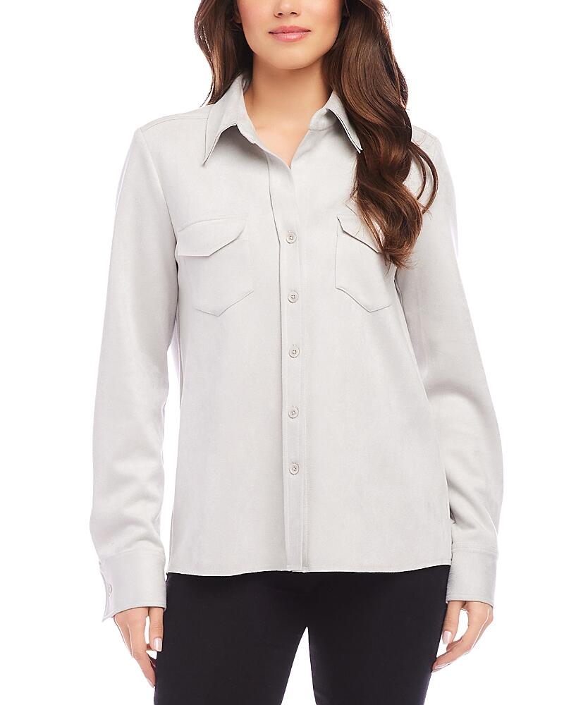 Karen Kane Faux Suede Shirt Cover