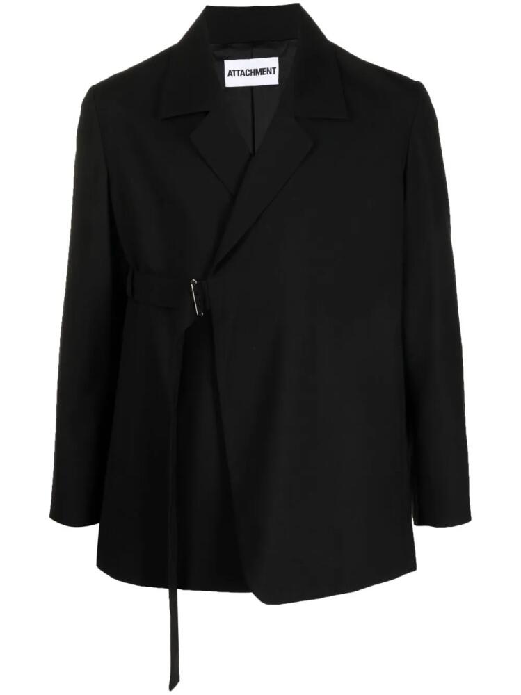 Attachment wrap-design blazer - Black Cover