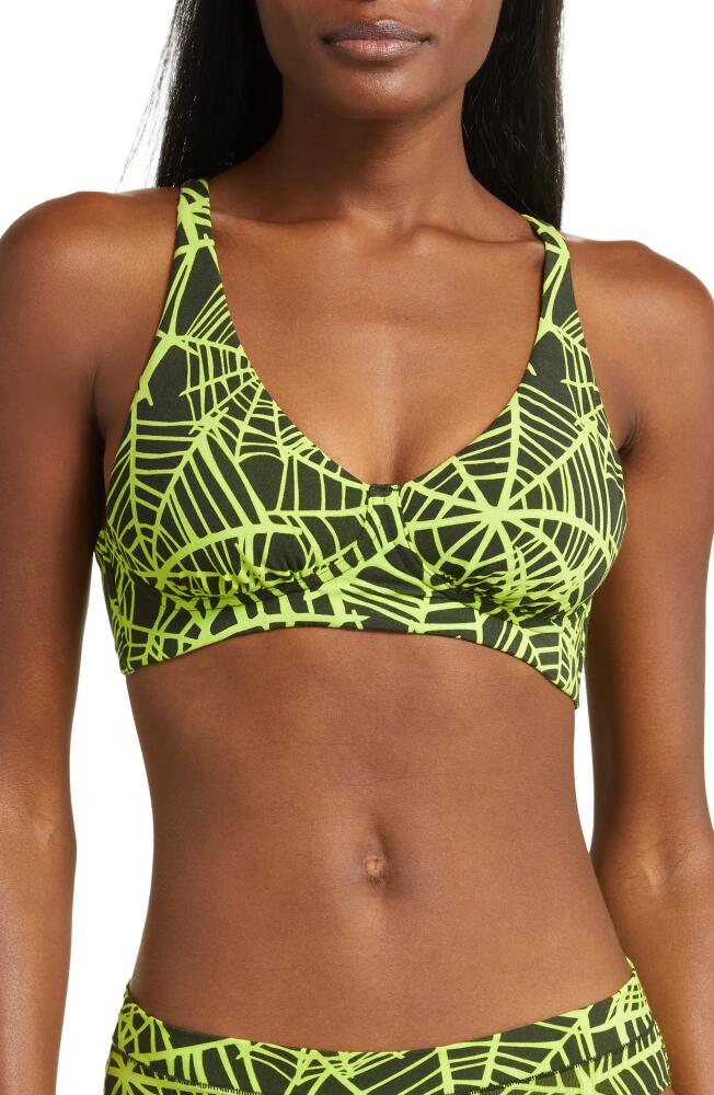 MeUndies FeelFree Longline Bralette in Glow Webs Cover