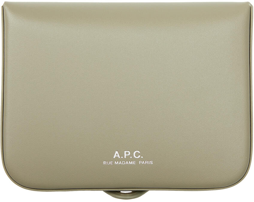 A.P.C. Taupe Josh Card Holder Cover