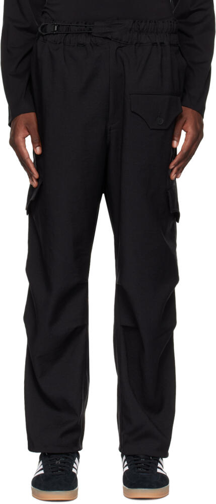 Y-3 Black Sport Uniform Straight Leg Cargo Pants Cover