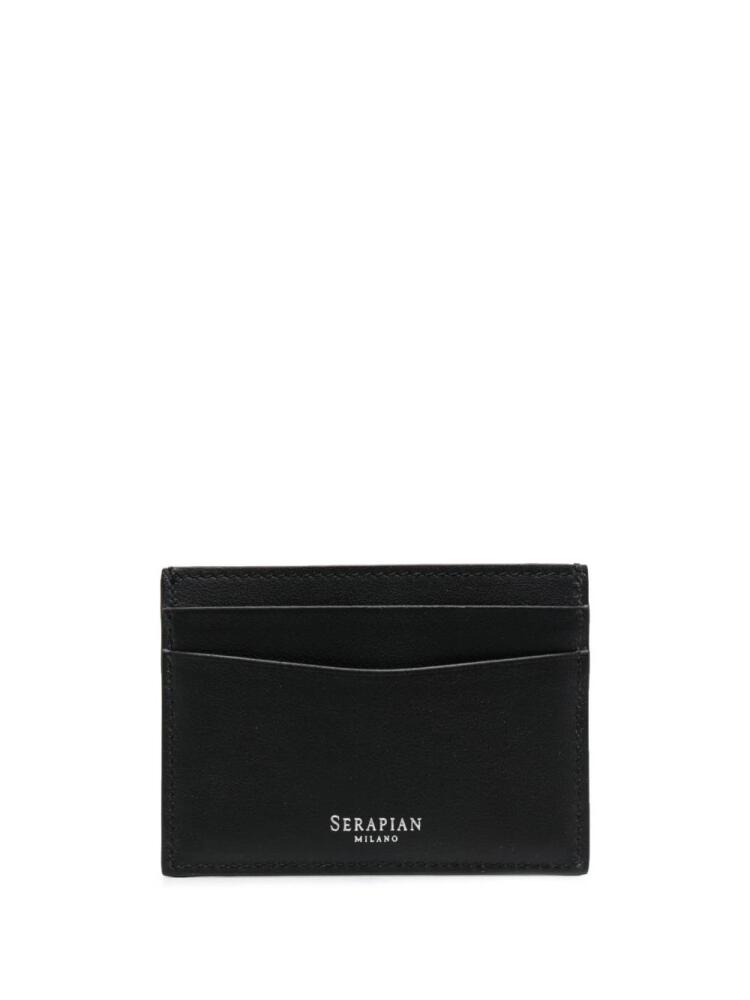 Serapian Mosaico leather card holder - Black Cover