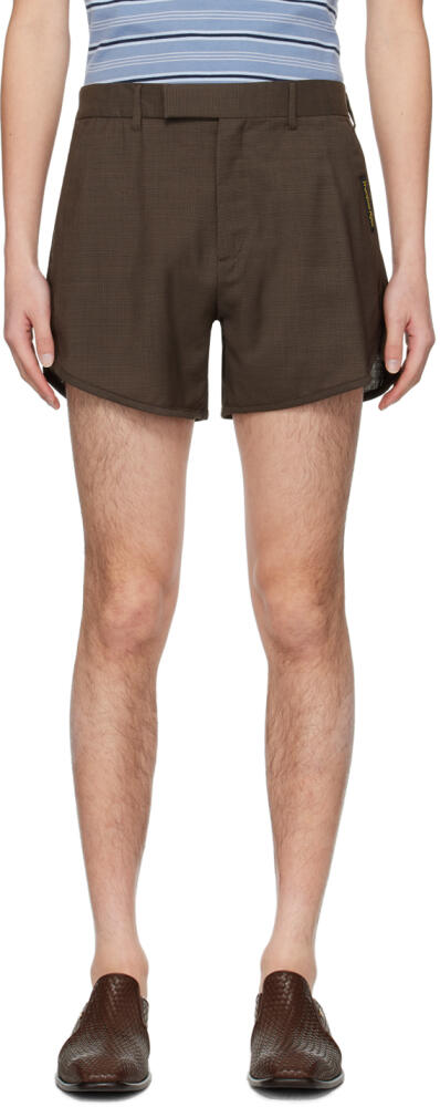 Martine Rose Brown Zip-Fly Shorts Cover