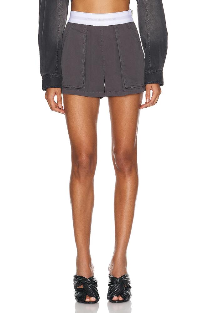 Alexander Wang High Waisted Cargo Rave Short in Black Cover