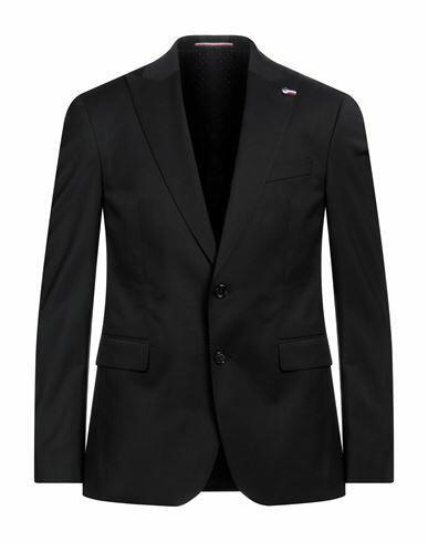 Tommy Hilfiger Man Blazer Black Virgin Wool Cover