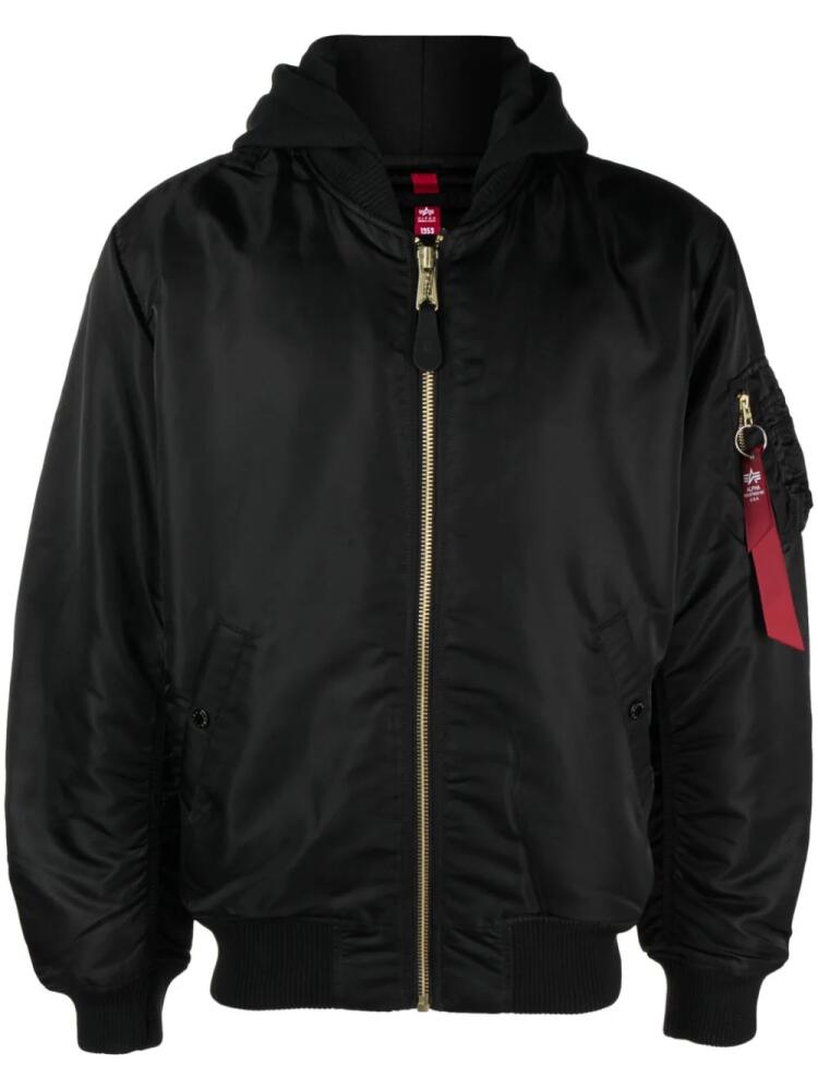 Alpha Industries hooded padded bomber jacket - Black Cover