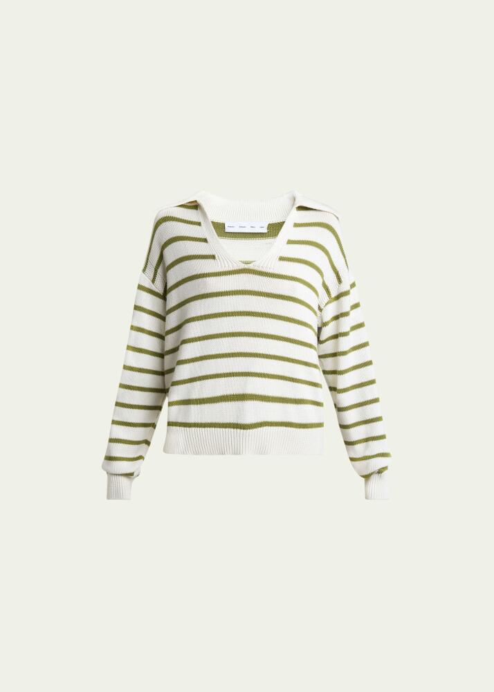 Proenza Schouler White Label Murphy Stripe Cashmere-Blend Sweater Cover