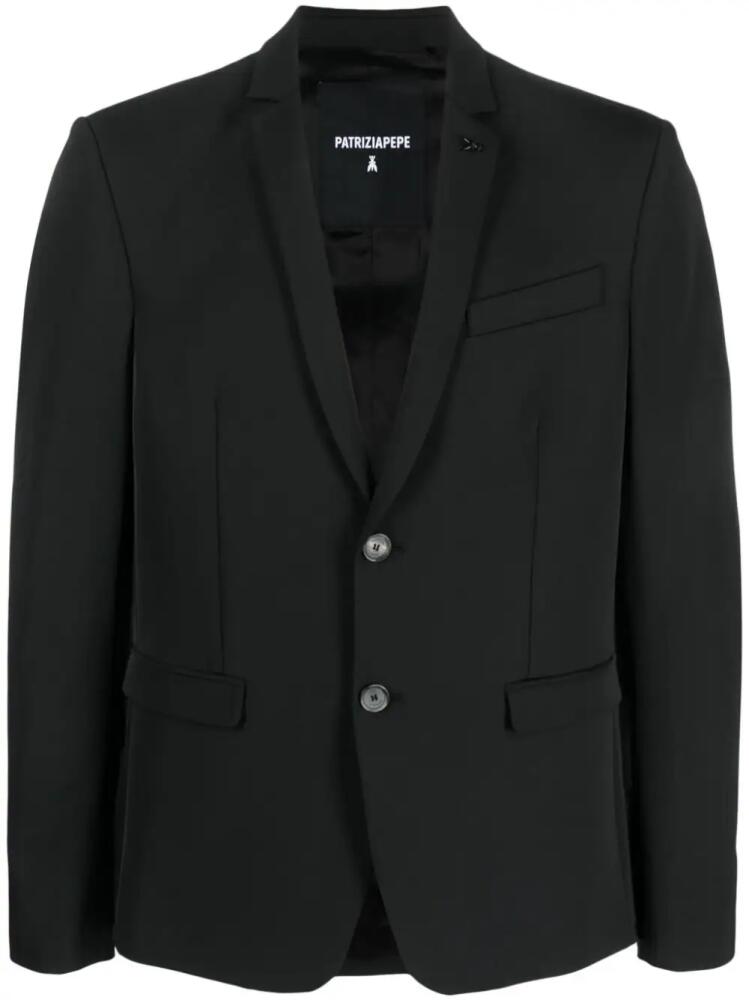 Patrizia Pepe slim-fit single-breasted blazer - Black Cover