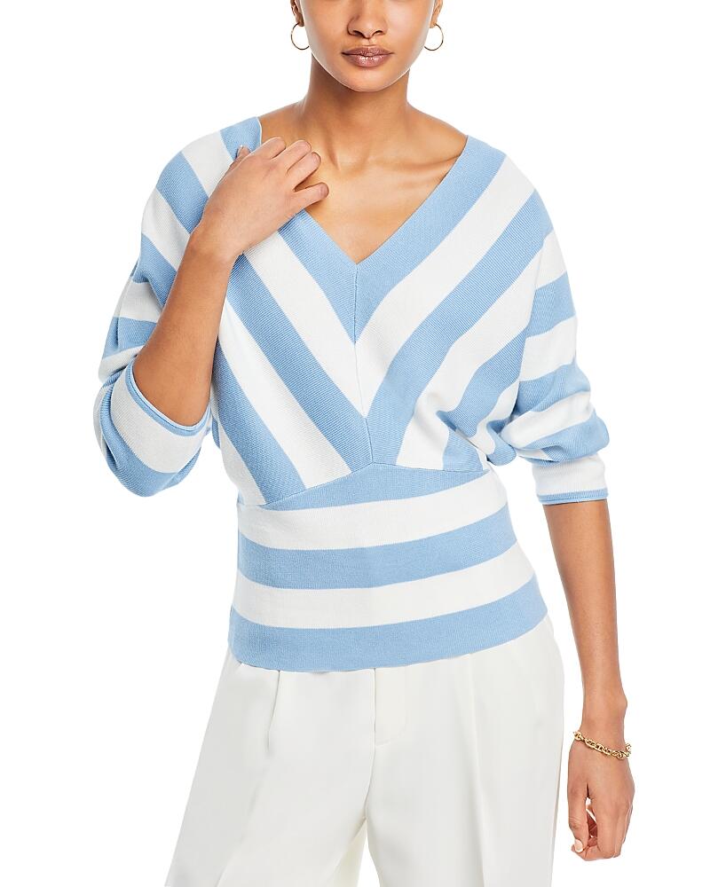 T Tahari Striped Dolman Sleeve Top Cover