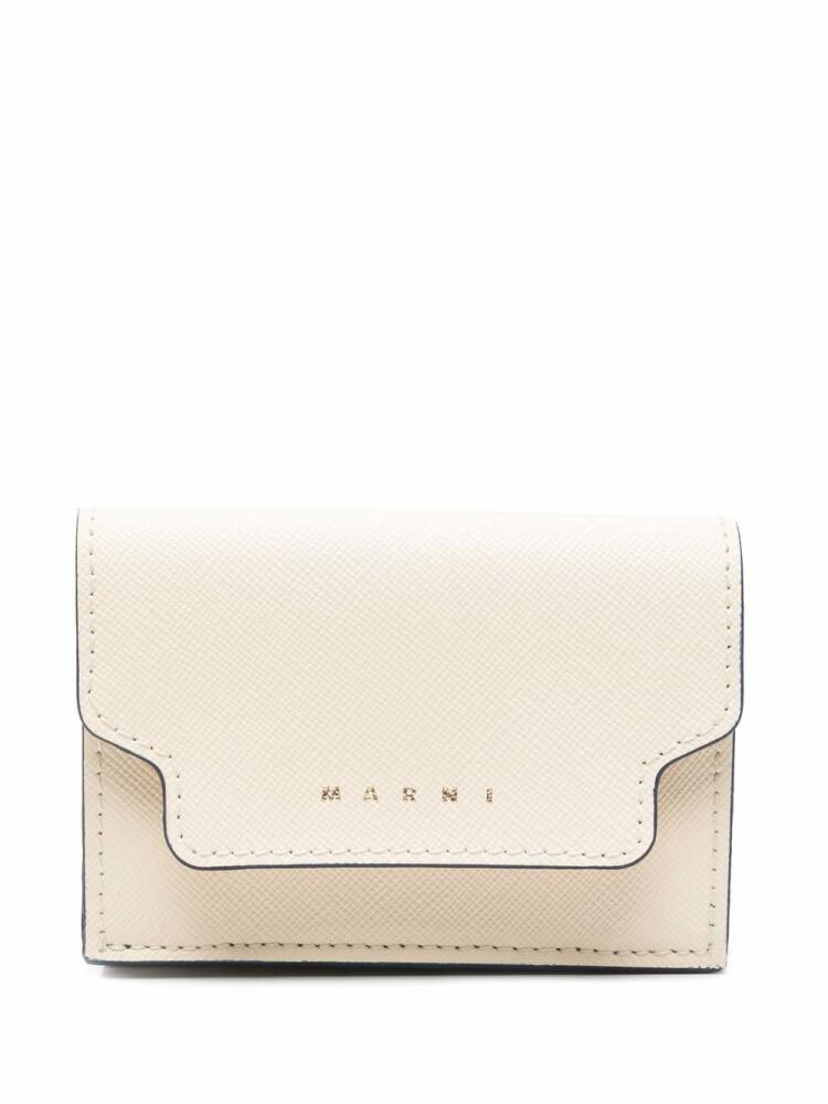 Marni tri-fold leather wallet - Neutrals Cover