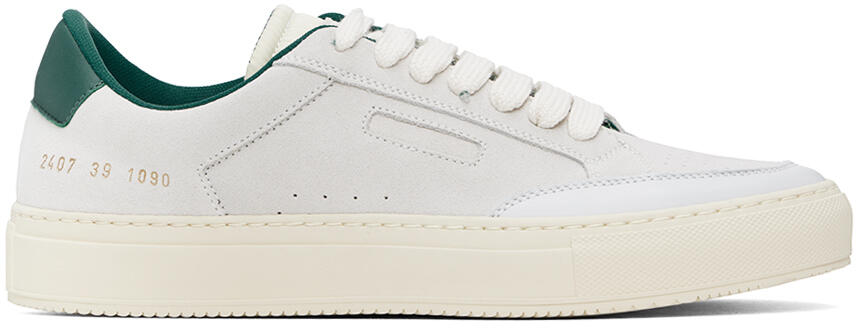 Common Projects Off-White & Green Tennis Pro Sneakers Cover