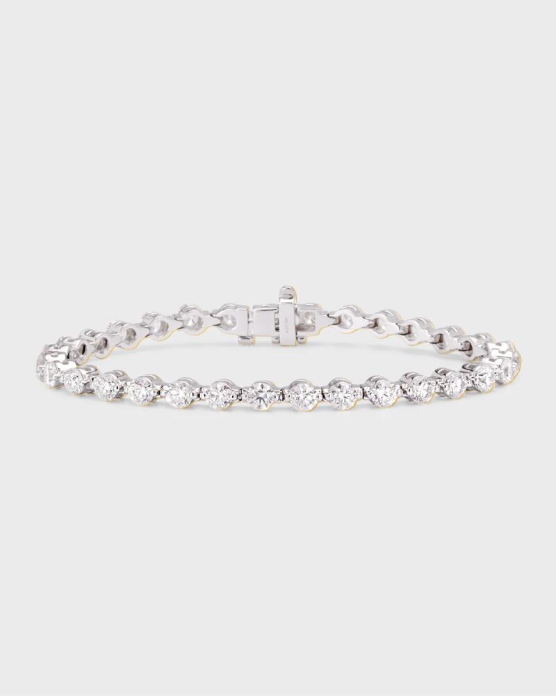 Neiman Marcus Diamonds 18K White Gold Round Diamond Tennis Bracelet, 8.37tcw, 7"L Cover