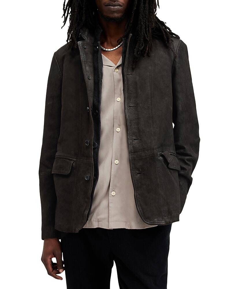 Allsaints Survey Layered Leather Blazer Cover