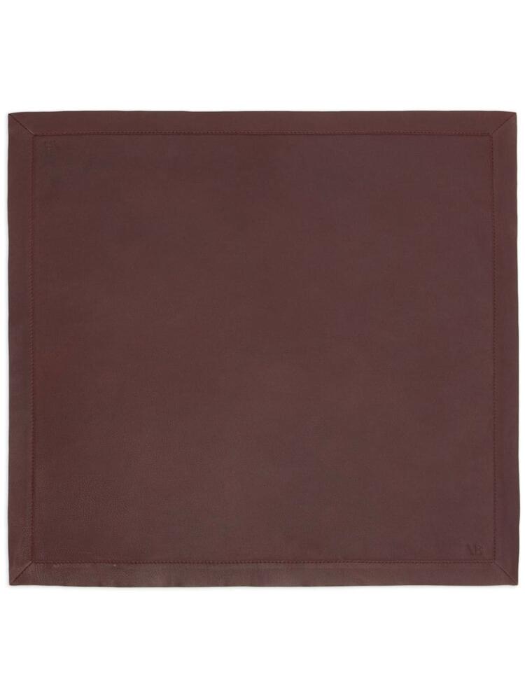 Victoria Beckham logo-debossed leather scarf - Red Cover