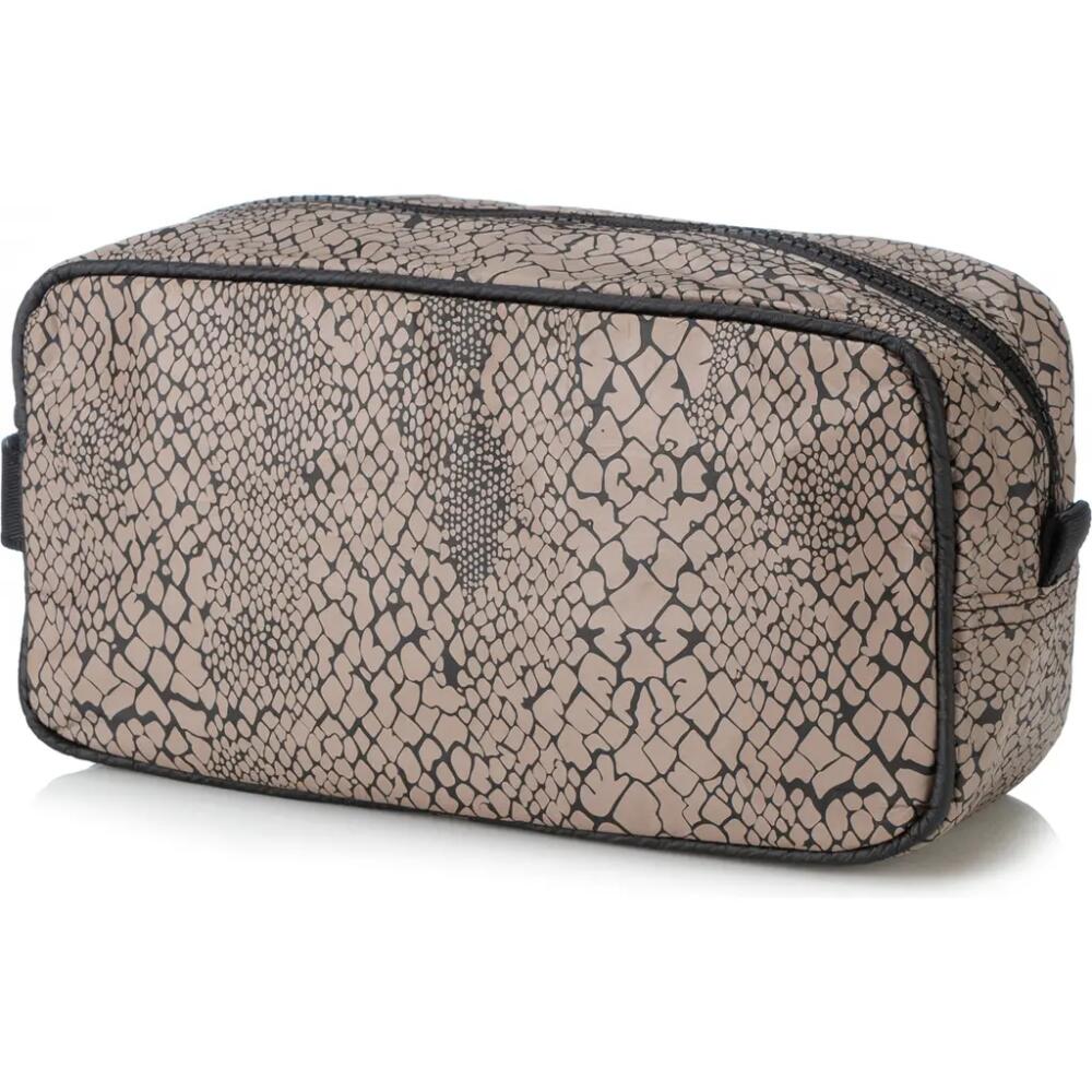 Aloha Collection Python Dopp Kit Toiletry Bag in Espresso/Black Cover