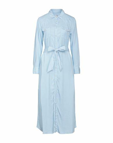 Front Street 8 Woman Midi dress Sky blue Lyocell Cover