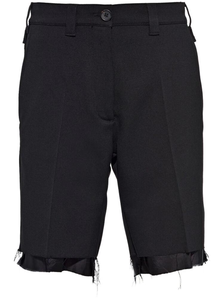 Miu Miu raw-hem Bermuda shorts - Black Cover