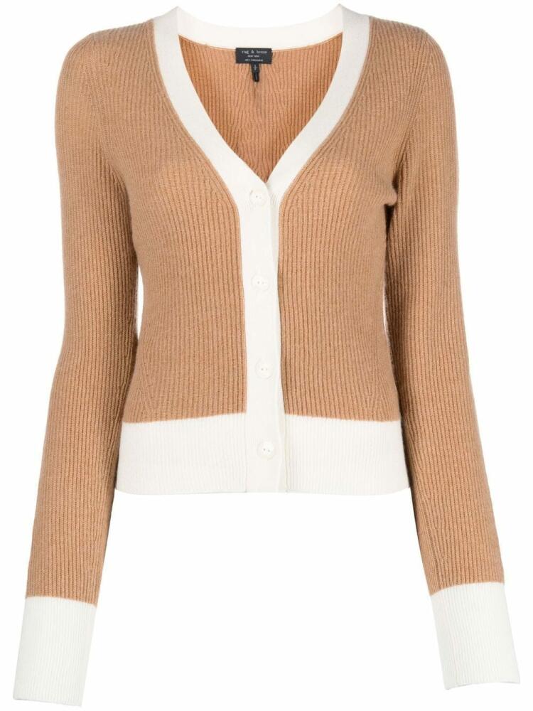 rag & bone ribbed cashmere cardigan - Brown Cover