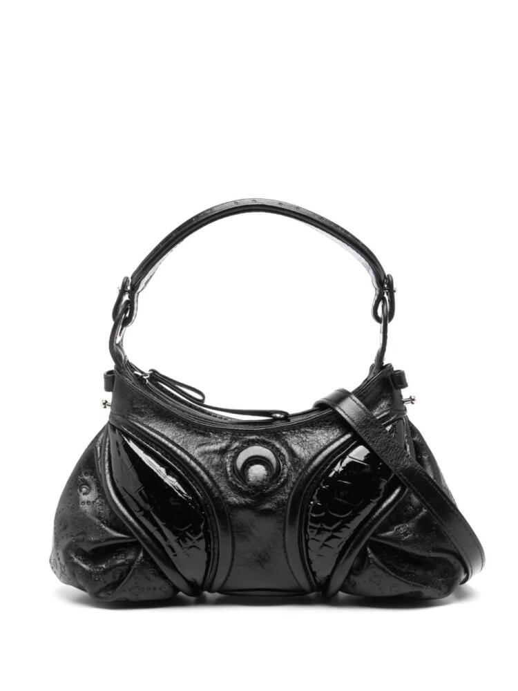 Marine Serre small Futura leather shoulder bag - Black Cover