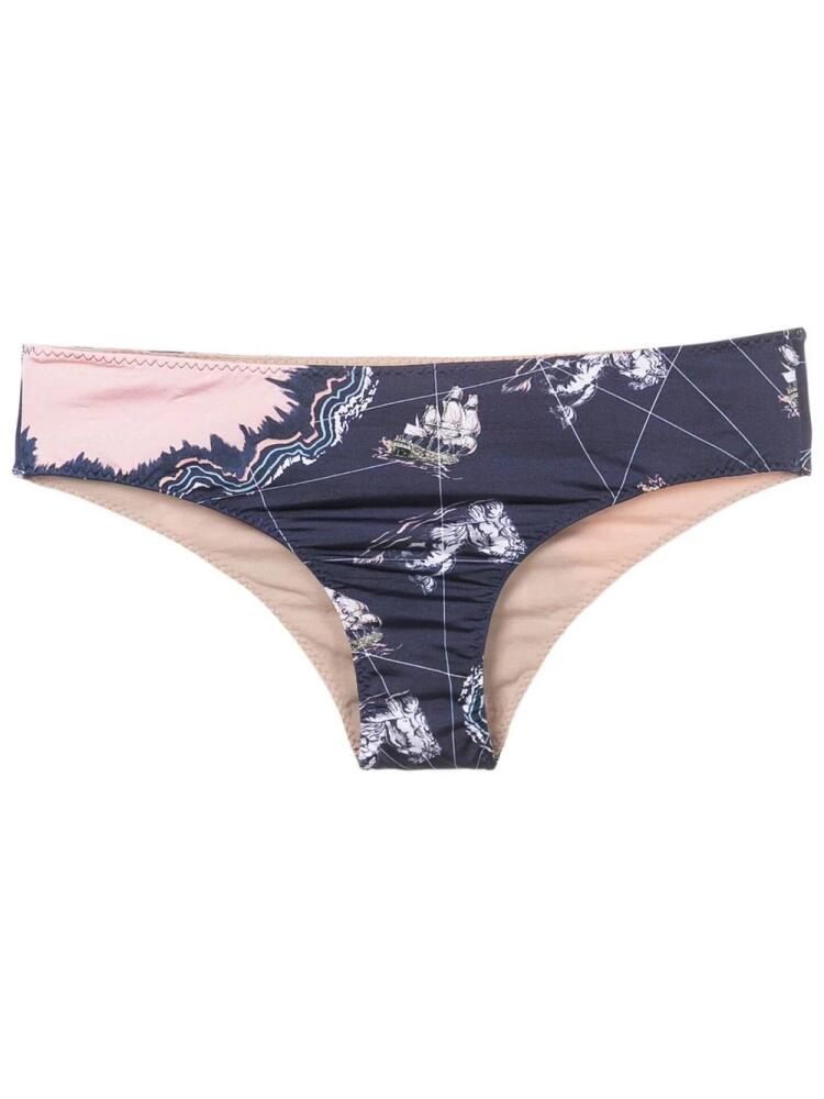 Clube Bossa Niarchos graphic-print bikini bottoms - Blue Cover