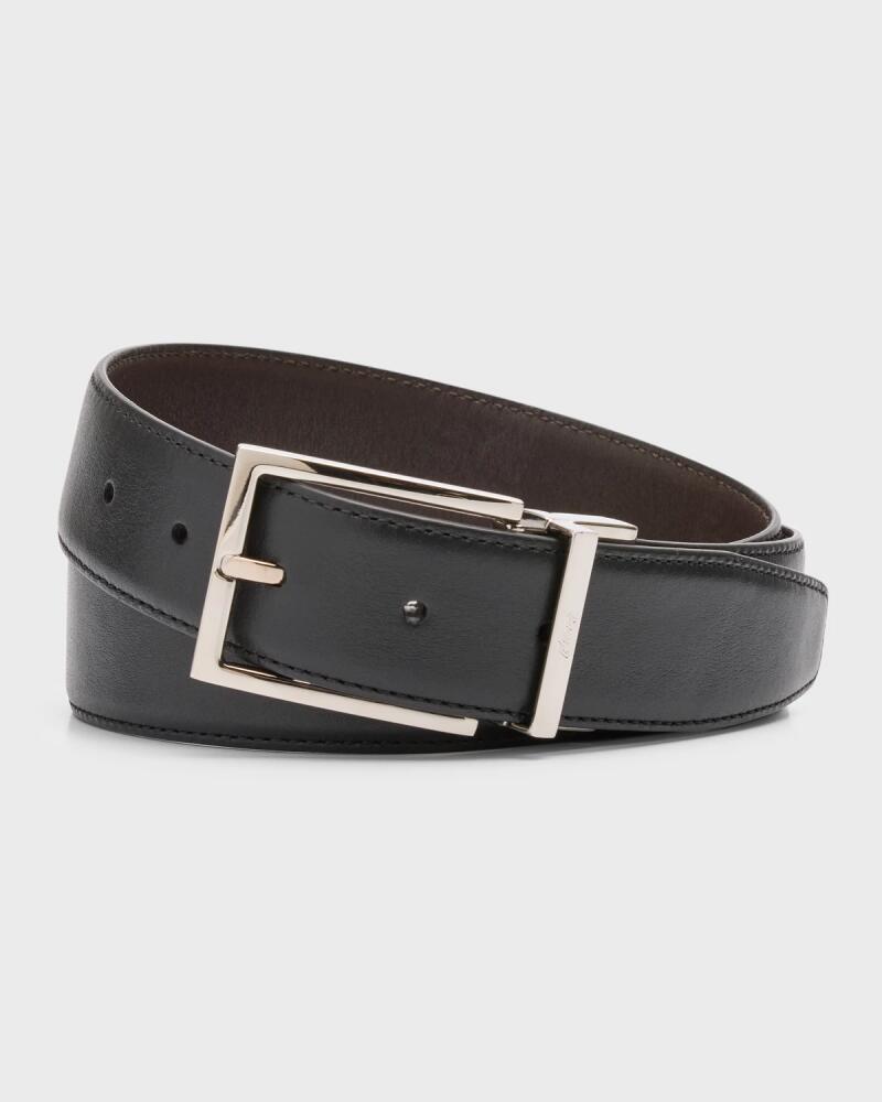 Brioni Men's Twist Buckle Reversible Belt Cover