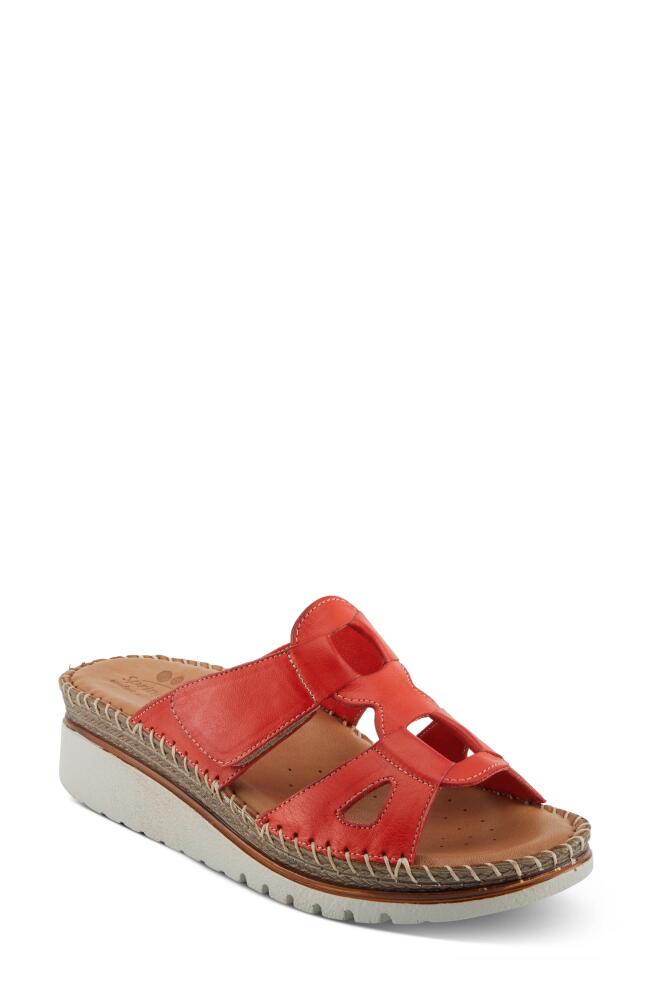 Spring Step Montera Platform Slide Sandal in Red Cover