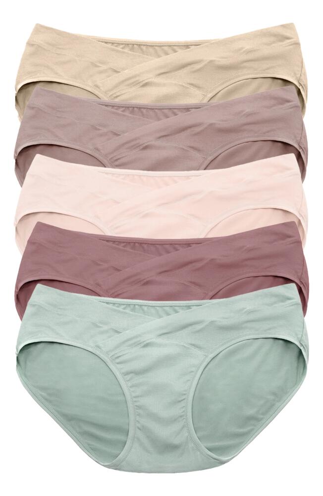 Kindred Bravely Assorted 5-Pack Under the Bump Full Coverage Maternity Briefs in Pastels Cover