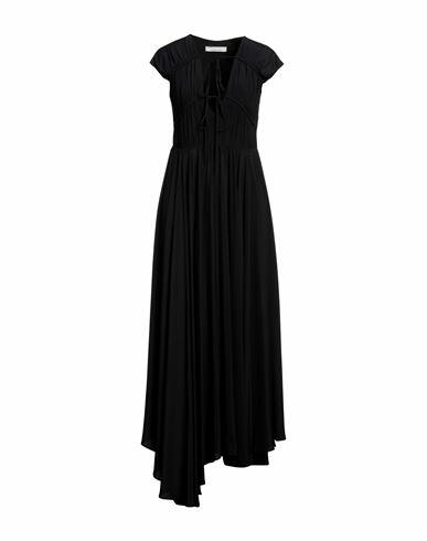 Liviana Conti Woman Maxi dress Black Acetate, Silk Cover