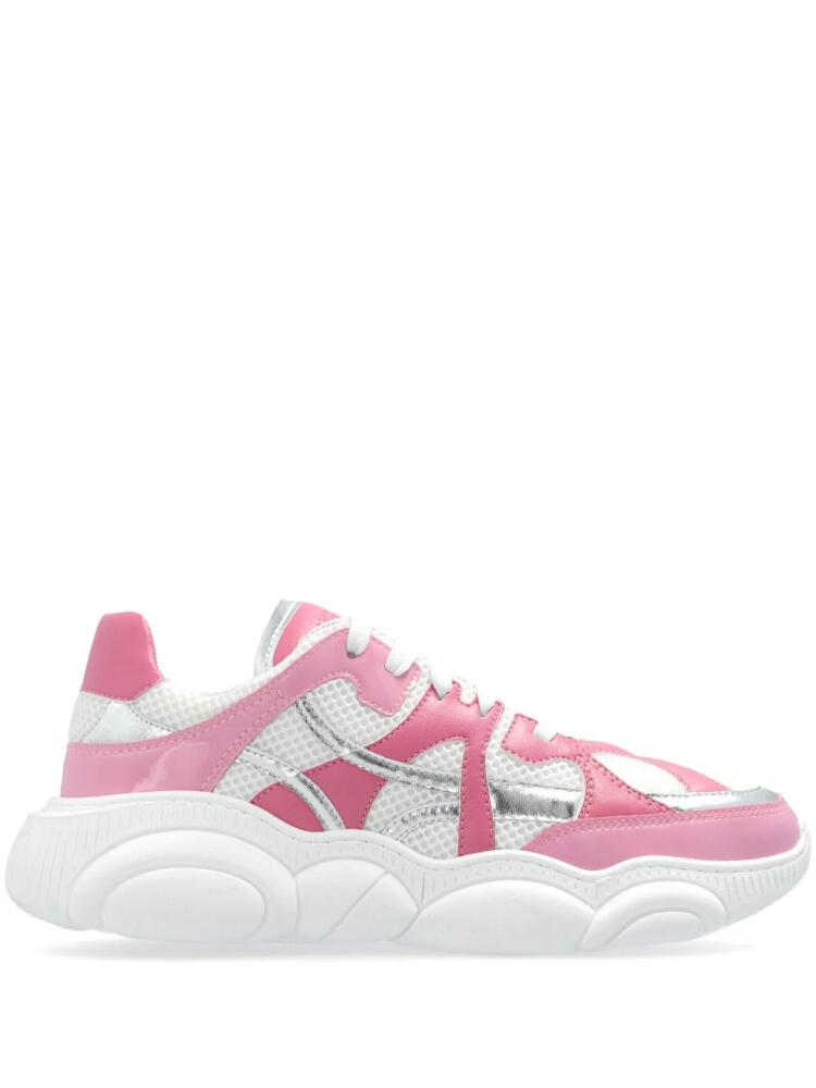 Moschino embossed-logo sneakers - Pink Cover