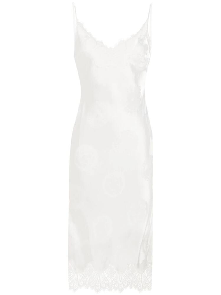 Coperni Cymatics floral-jacquard slip dress - White Cover