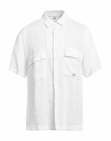 C. p. Company Man Shirt White Linen Cover