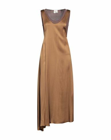 Alysi Woman Maxi dress Military green Triacetate, Viscose Cover