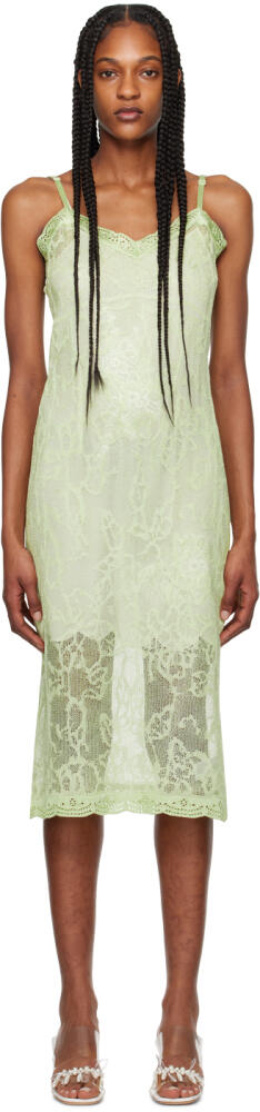 Simone Rocha Green Floral Midi Dress Cover