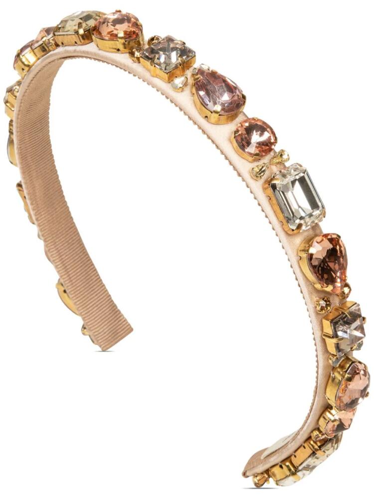 Jennifer Behr Lucia crystal-embellished headband - Neutrals Cover