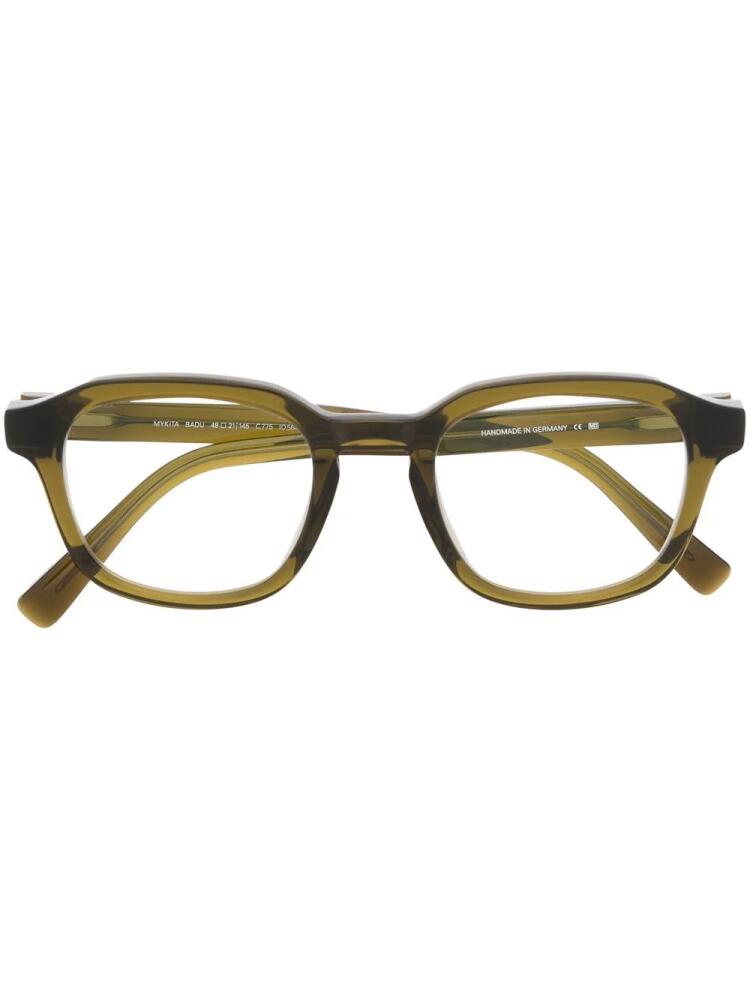 Mykita Badu square-frame glasses - Green Cover