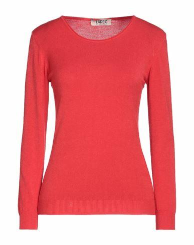 Tsd12 Woman Sweater Red Modal, Acrylic, Polyamide Cover