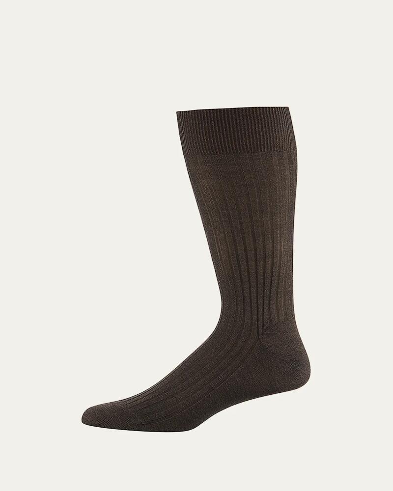 Pantherella Men's Danvers Ribbed Cotton Mid-Calf Socks Cover