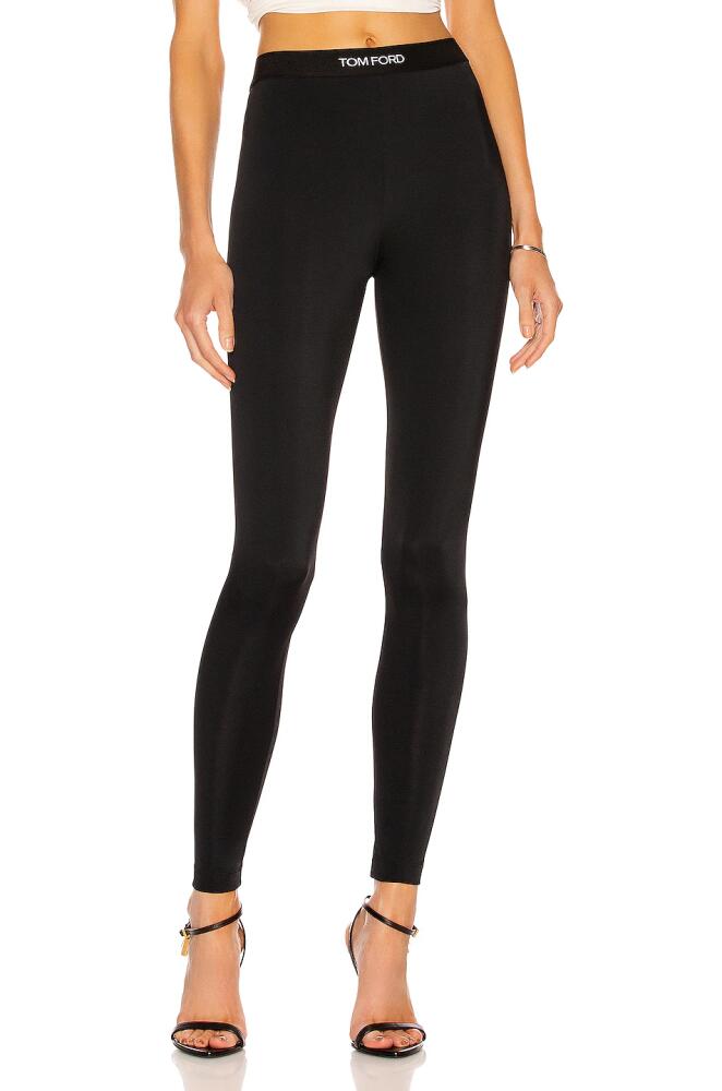 TOM FORD Logo Waist Legging in Black Cover