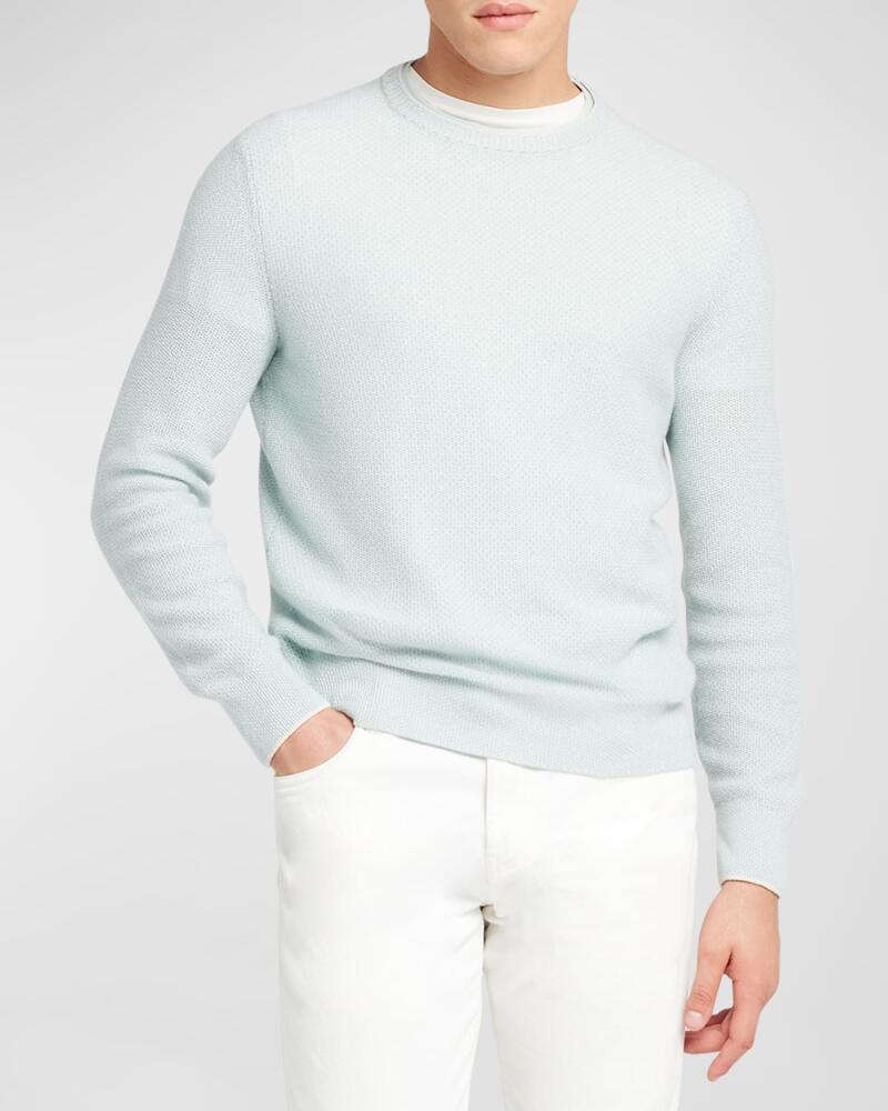 Loro Piana Men's Cashmere Girocollo City Crewneck Sweater Cover