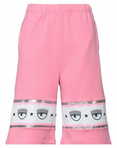 Chiara Ferragni Woman Shorts & Bermuda Shorts Pink Cotton Cover